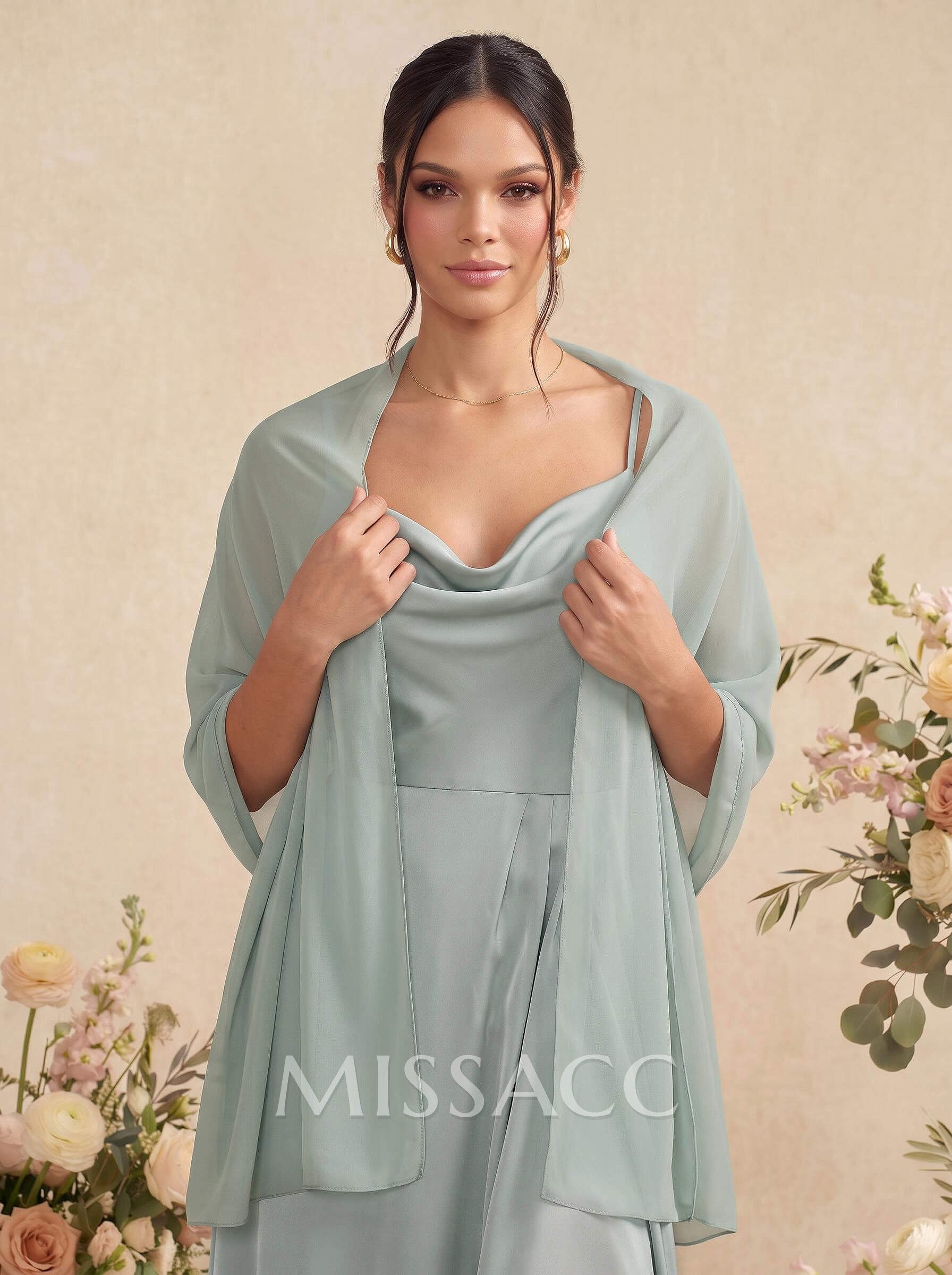 Chiffon Open Front Special Occasion Wedding Wrap &Shawl