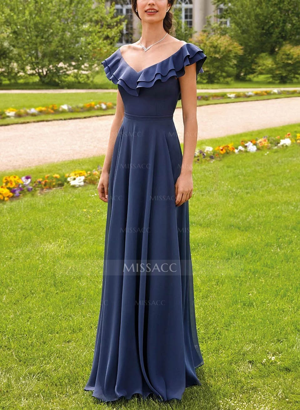 Off-The-Shoulder Elastic Satin A-Line Bridesmaid Dresses