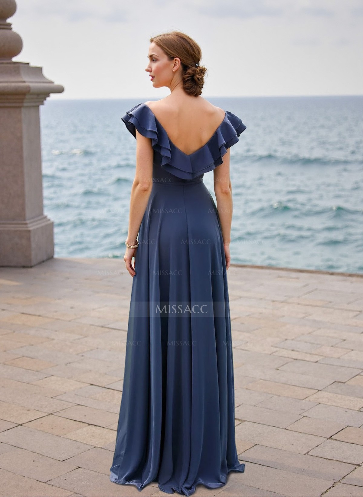 Off-The-Shoulder Elastic Satin A-Line Bridesmaid Dresses