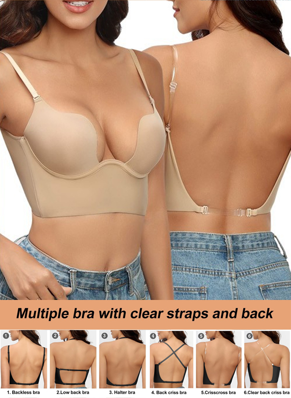 Polyester Upward Support Gathering Bra With High Side Wings