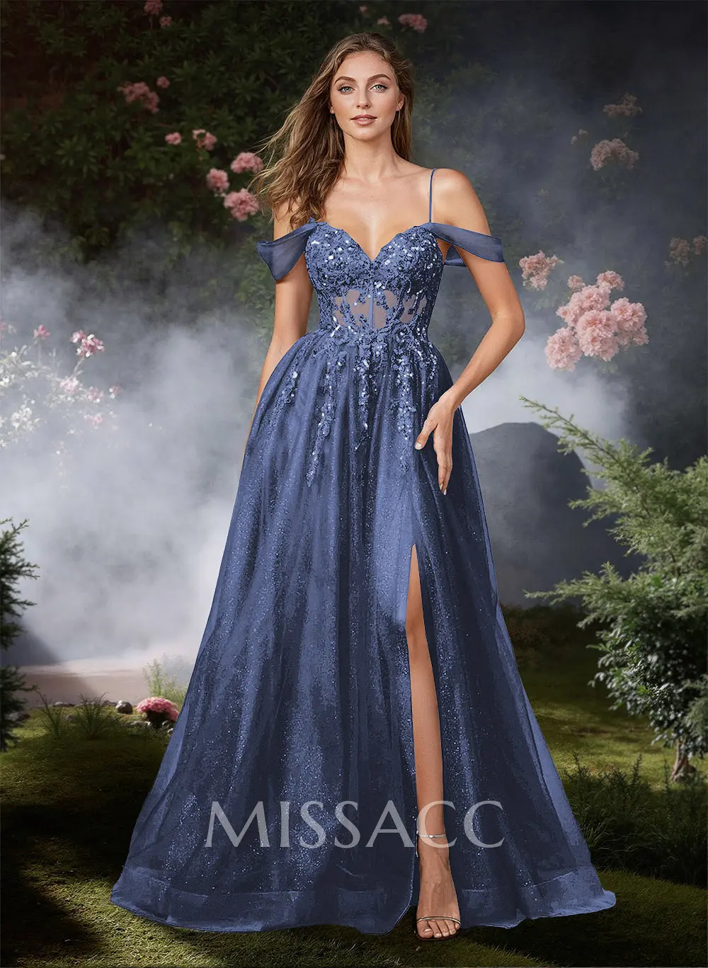 illusion back prom dress Gold Sequin Mermaid Prom Dress with Strappy Open Back  SQ035  Viniodress