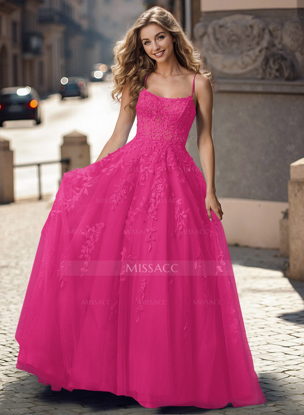 Illusion Corset Cross Back Princess Ball Gown Prom Dresses With