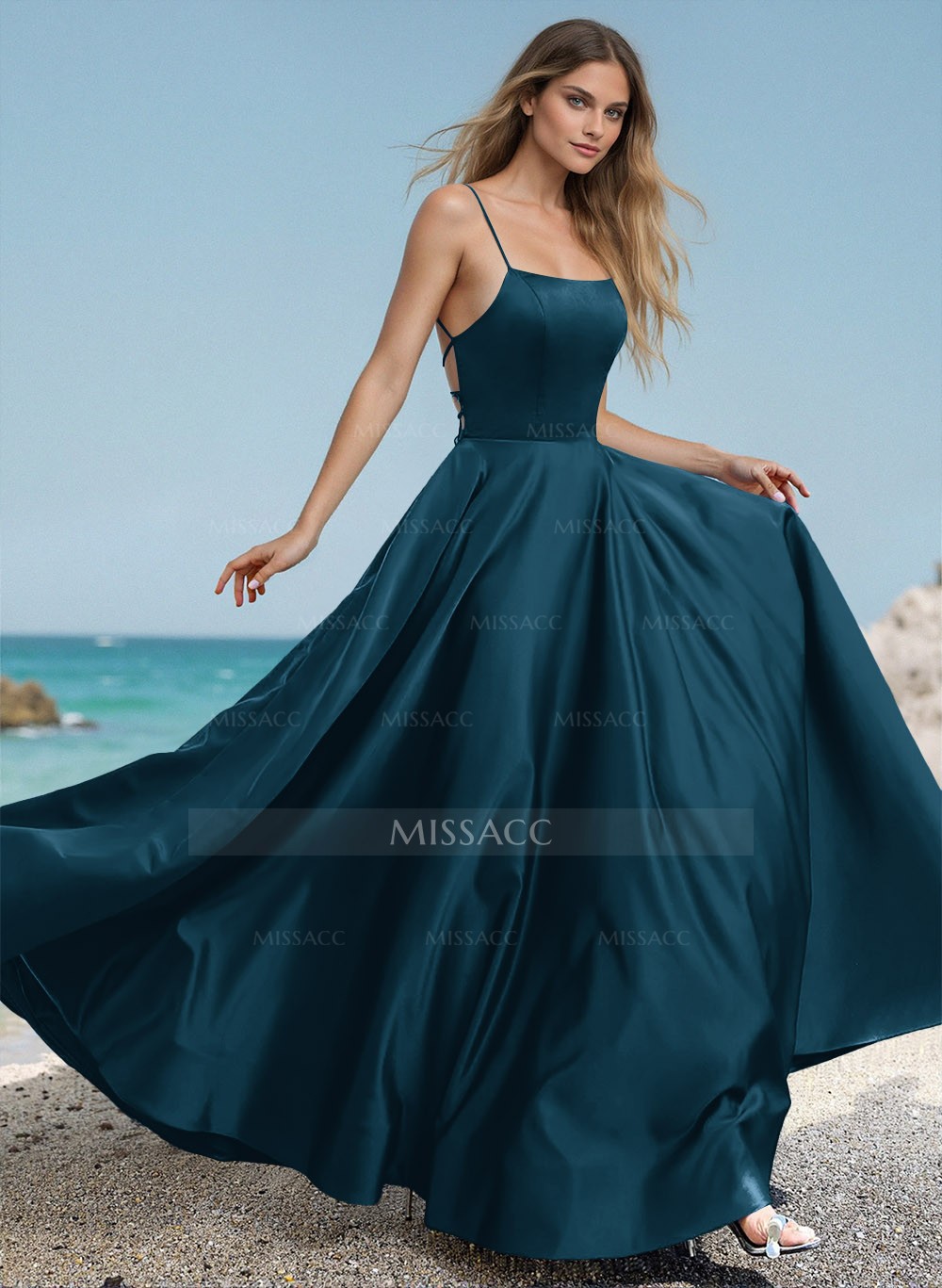 Missacc Vestidos De Noche Con Hombros Caidos Vestido Negro Vestido