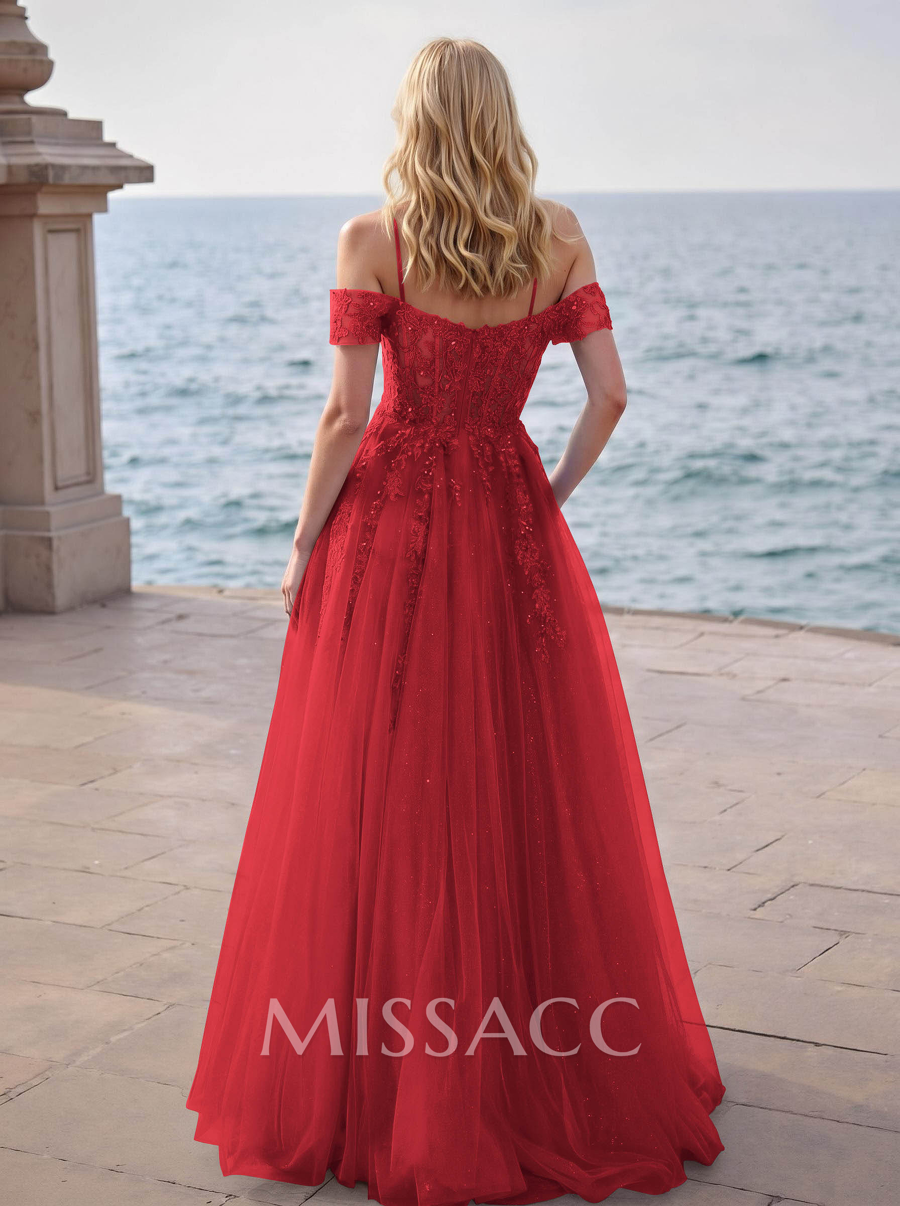 Dreamy Princess Ball Gown Sparkly Tulle Prom Dresses With Floral Applique Dreamy Princess Ball Gown Sparkly Tulle Prom Dresses With Floral Applique