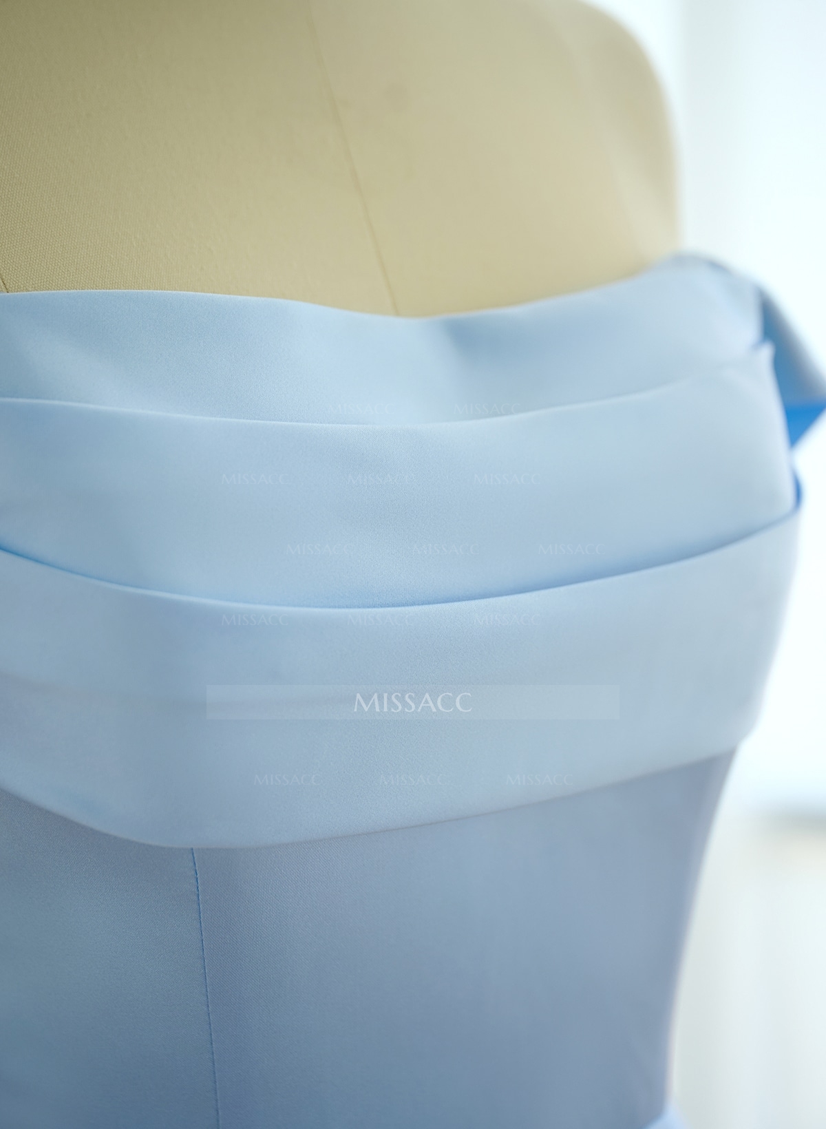 Classic Cowl Neck Off-The-Shoulder A-Line High Split Satin Bridesmaid Dresses