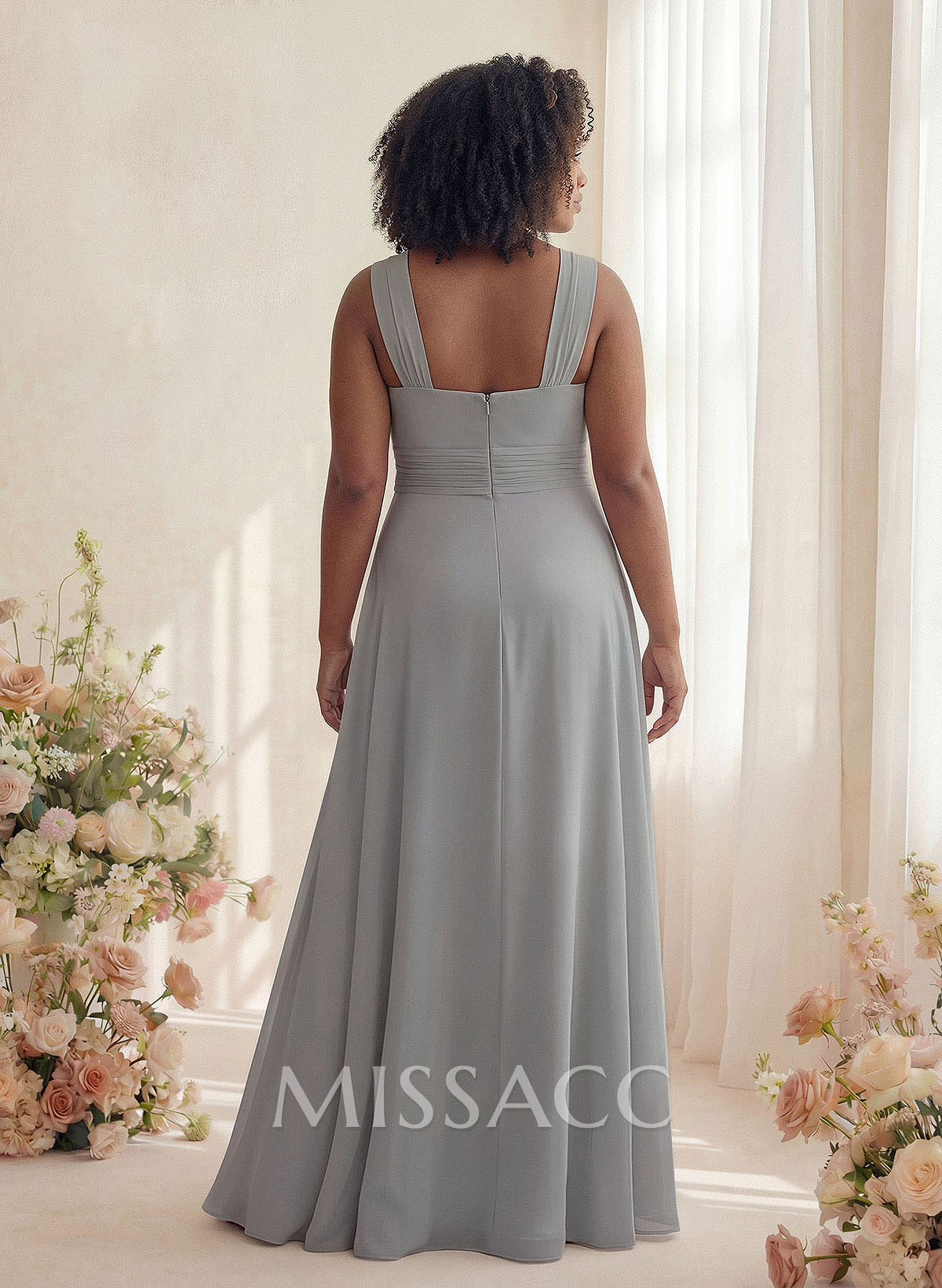Classic Halter Sleeveless A-Line Floor-Length Chiffon Bridesmaid Dresses Classic Halter Sleeveless A-Line Floor-Length Chiffon Bridesmaid Dresses