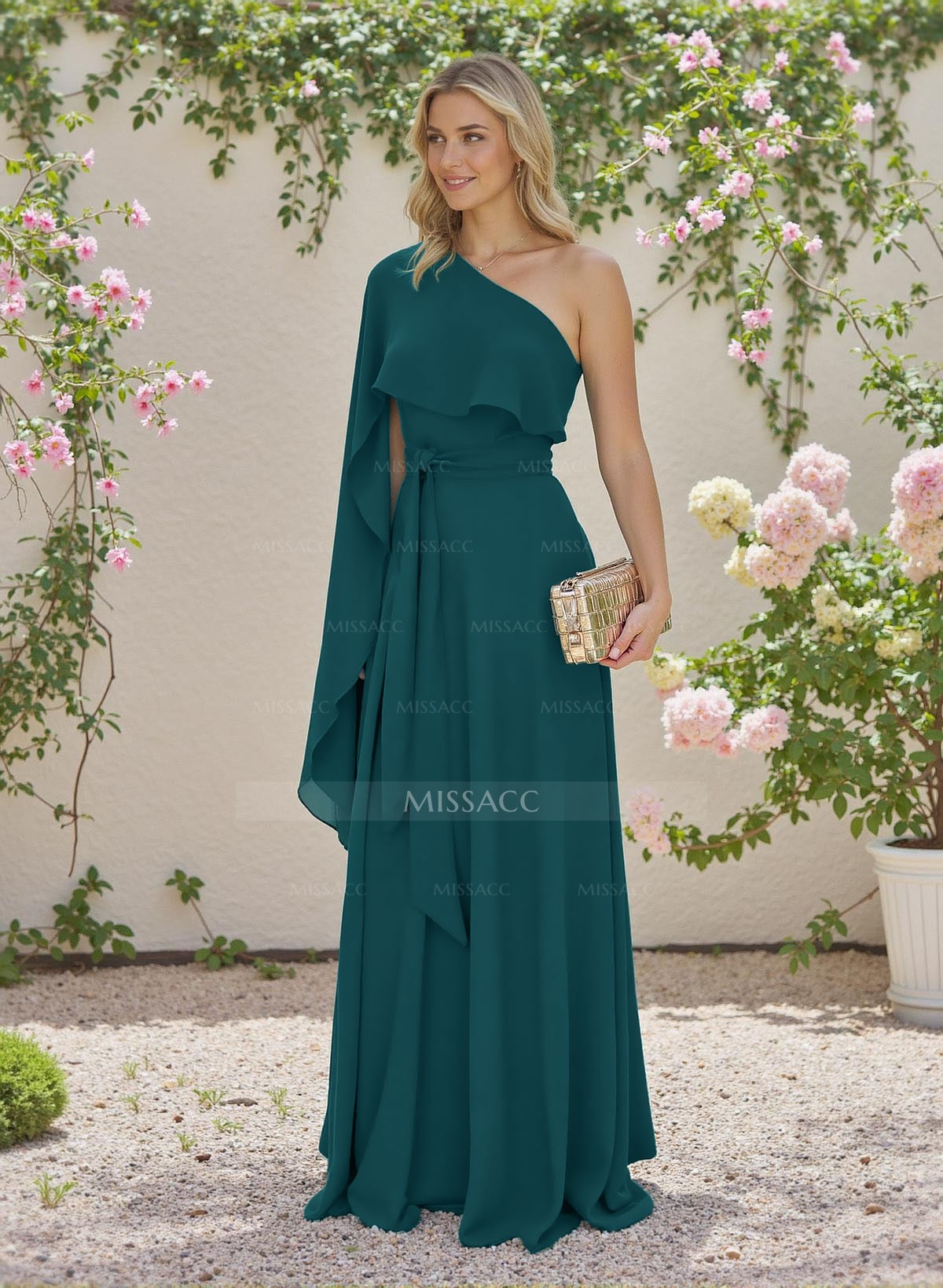 Classic A-Line One-Shoulder Chiffon Bridesmaid Dresses