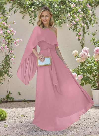 Classic A-Line One-Shoulder Chiffon Bridesmaid Dresses