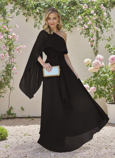 Classic A-Line One-Shoulder Chiffon Bridesmaid Dresses