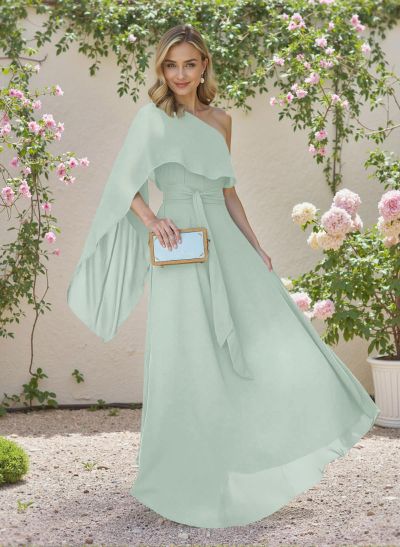 Classic A-Line One-Shoulder Chiffon Bridesmaid Dresses
