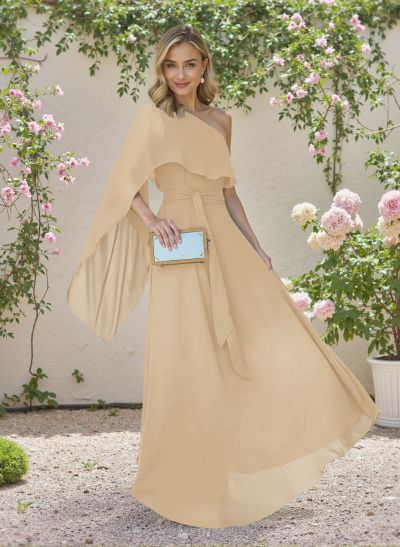 Classic A-Line One-Shoulder Chiffon Bridesmaid Dresses