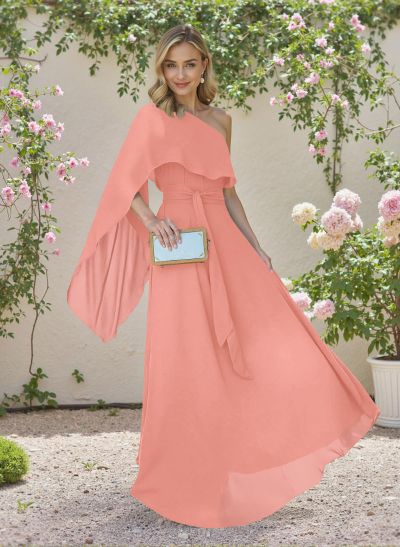 Classic A-Line One-Shoulder Chiffon Bridesmaid Dresses