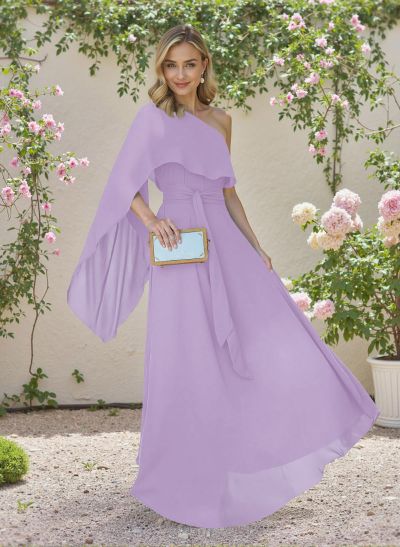 Classic A-Line One-Shoulder Chiffon Bridesmaid Dresses