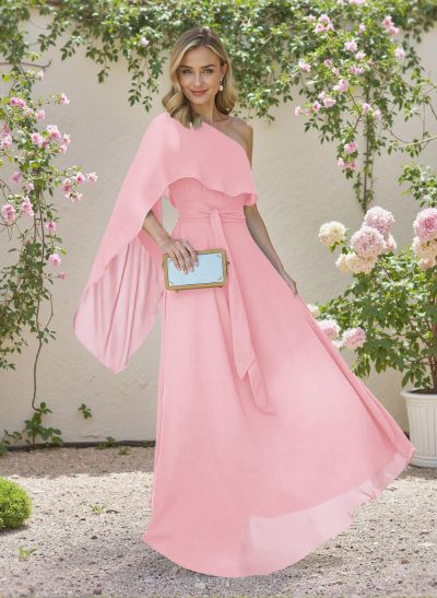 Classic A-Line One-Shoulder Chiffon Bridesmaid Dresses