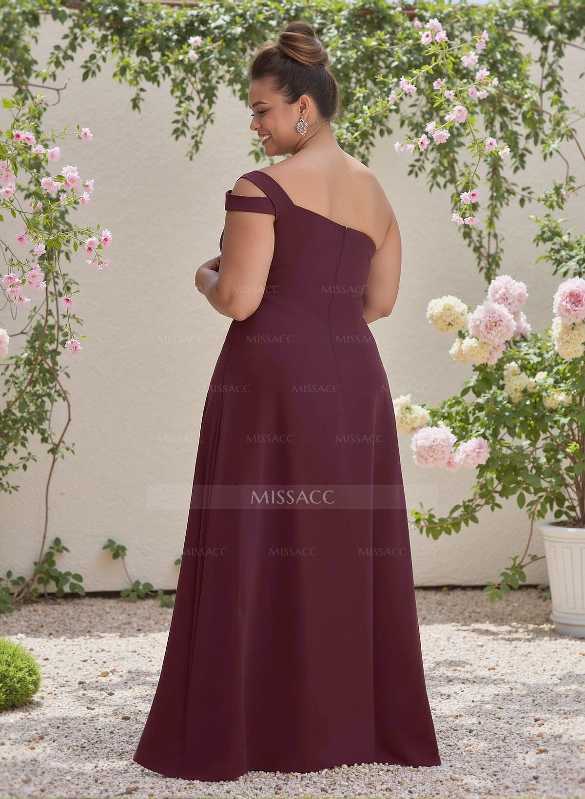 Classic A-Line One-Shoulder Chiffon Bridesmaid Dresses With High Split