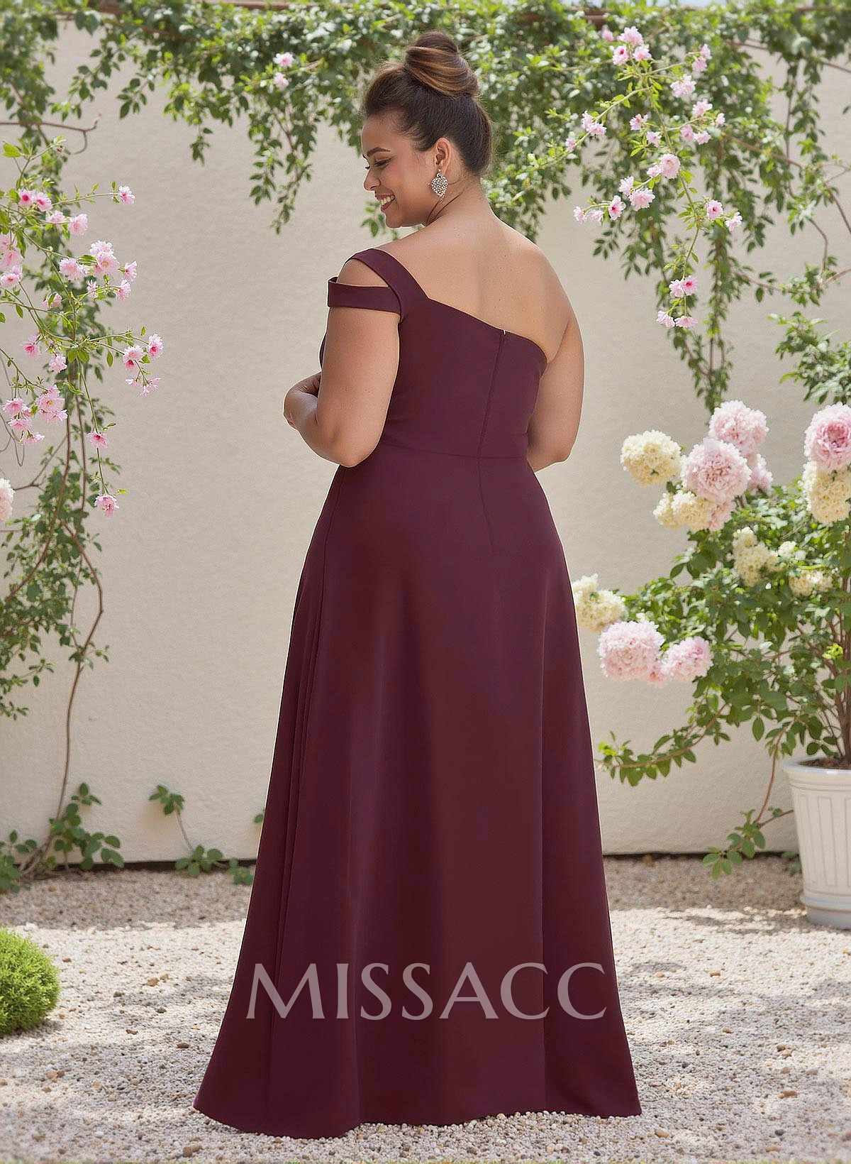 Classic A-Line One-Shoulder Chiffon Bridesmaid Dresses With High Split Classic A-Line One-Shoulder Chiffon Bridesmaid Dresses With High Split