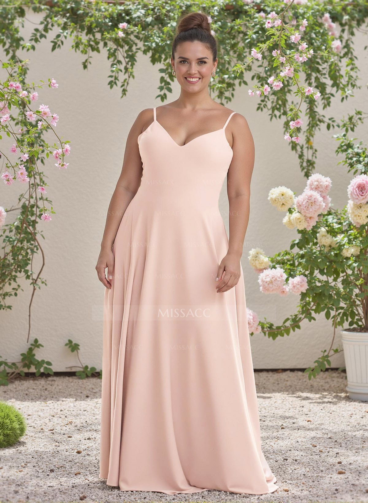 Minimalistic A-Line V-Neck Sleeveless Elastic Satin Bridesmaid Dresses