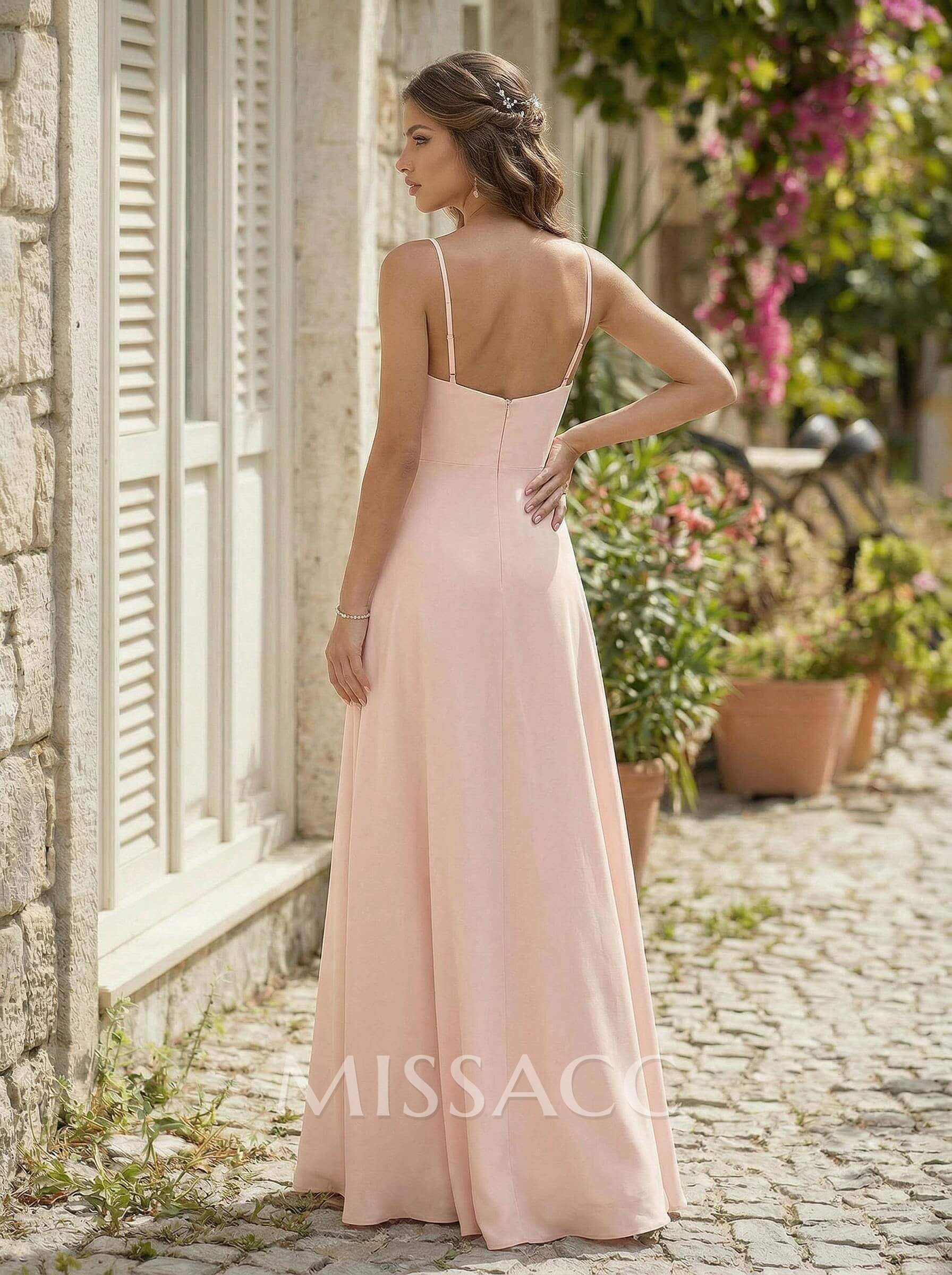 Minimalistic A-Line V-Neck Sleeveless Elastic Satin Bridesmaid Dresses Minimalistic A-Line V-Neck Sleeveless Elastic Satin Bridesmaid Dresses