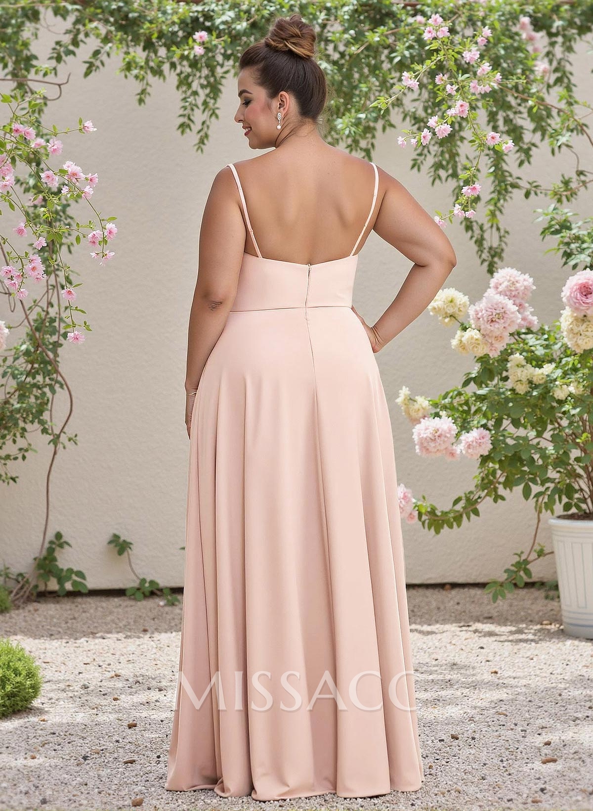 Minimalistic A-Line V-Neck Sleeveless Elastic Satin Bridesmaid Dresses Minimalistic A-Line V-Neck Sleeveless Elastic Satin Bridesmaid Dresses