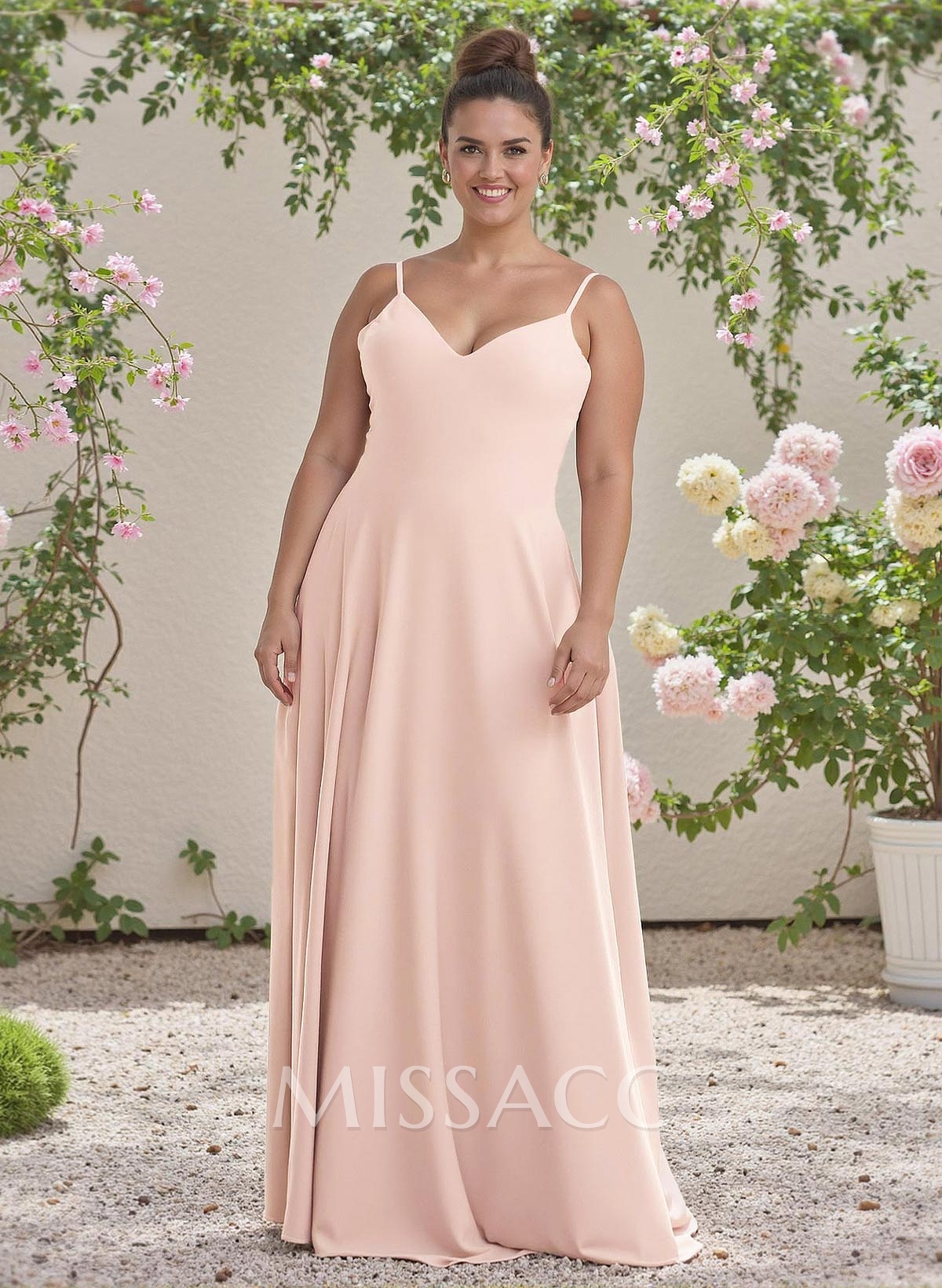 Minimalistic A-Line V-Neck Sleeveless Elastic Satin Bridesmaid Dresses Minimalistic A-Line V-Neck Sleeveless Elastic Satin Bridesmaid Dresses
