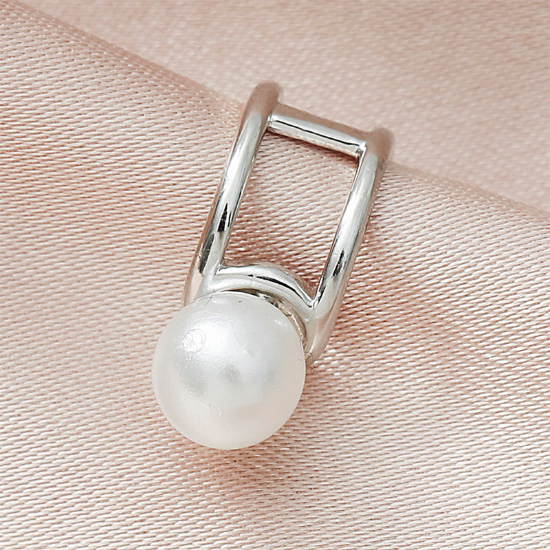 Simple Pearl Hole-Less Ear Clip Studs