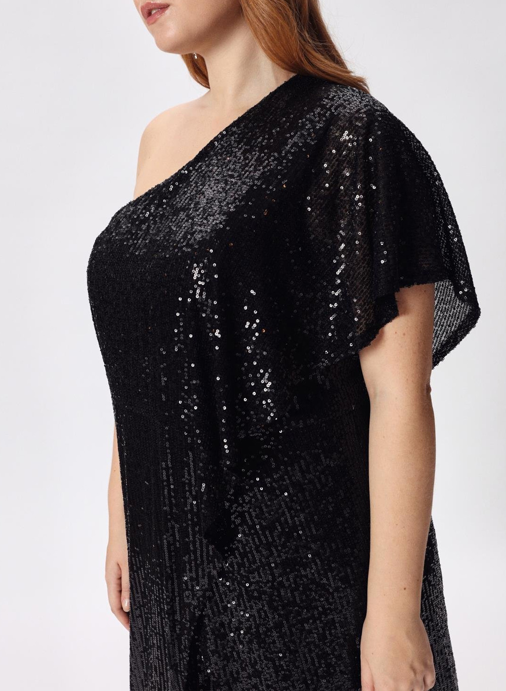 Sparkly One-Shoulder Sequined Mother Of The Bride Jumpsuit/Pantsuit