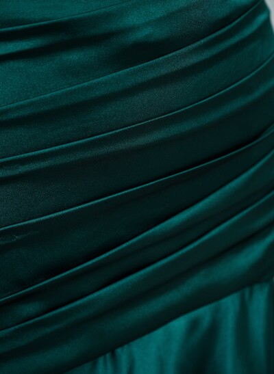 Seductive Sweetheart Stretch Satin Knit Prom Dresses With High Split