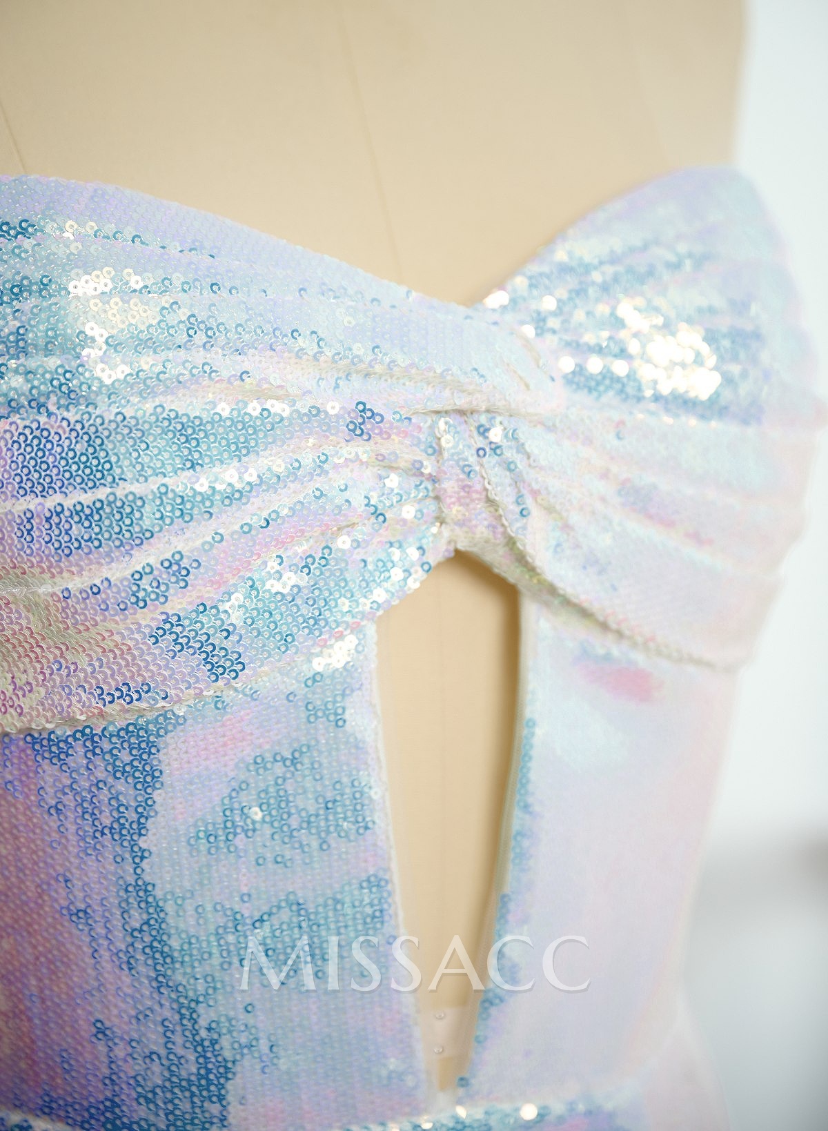 Sparkle & Shine Bow(s) Sweetheart Mermaid Sweep Train Sequined Prom Dresses