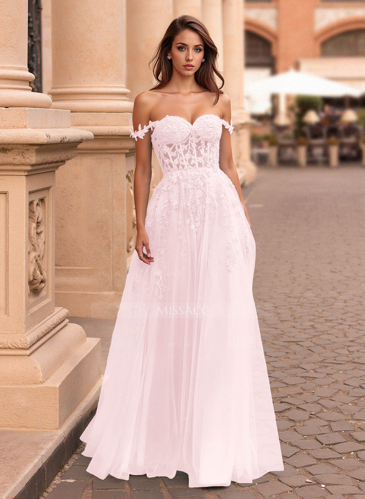 Princess Ball Gown Sweetheart Detachable Straps Tulle Prom Dresses