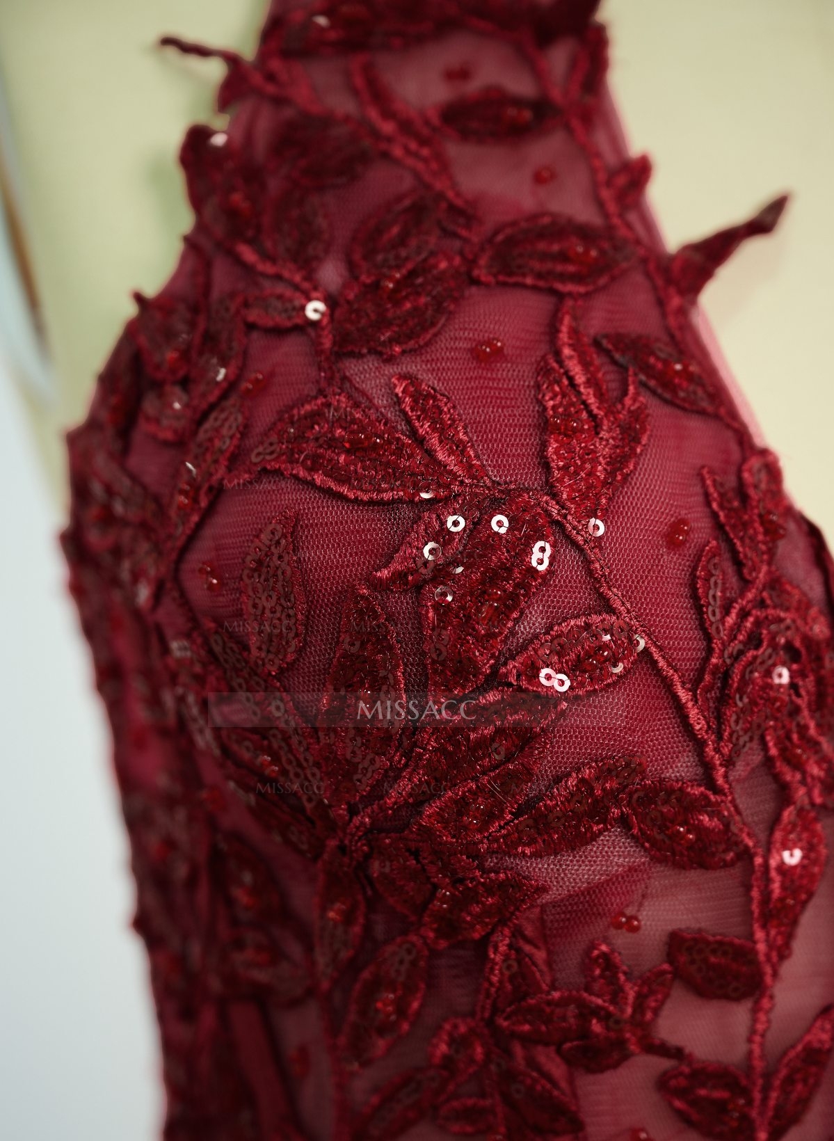 Shiny Halter Lace Illusion Corset A-Line Sweep Train Tulle Prom Dresses