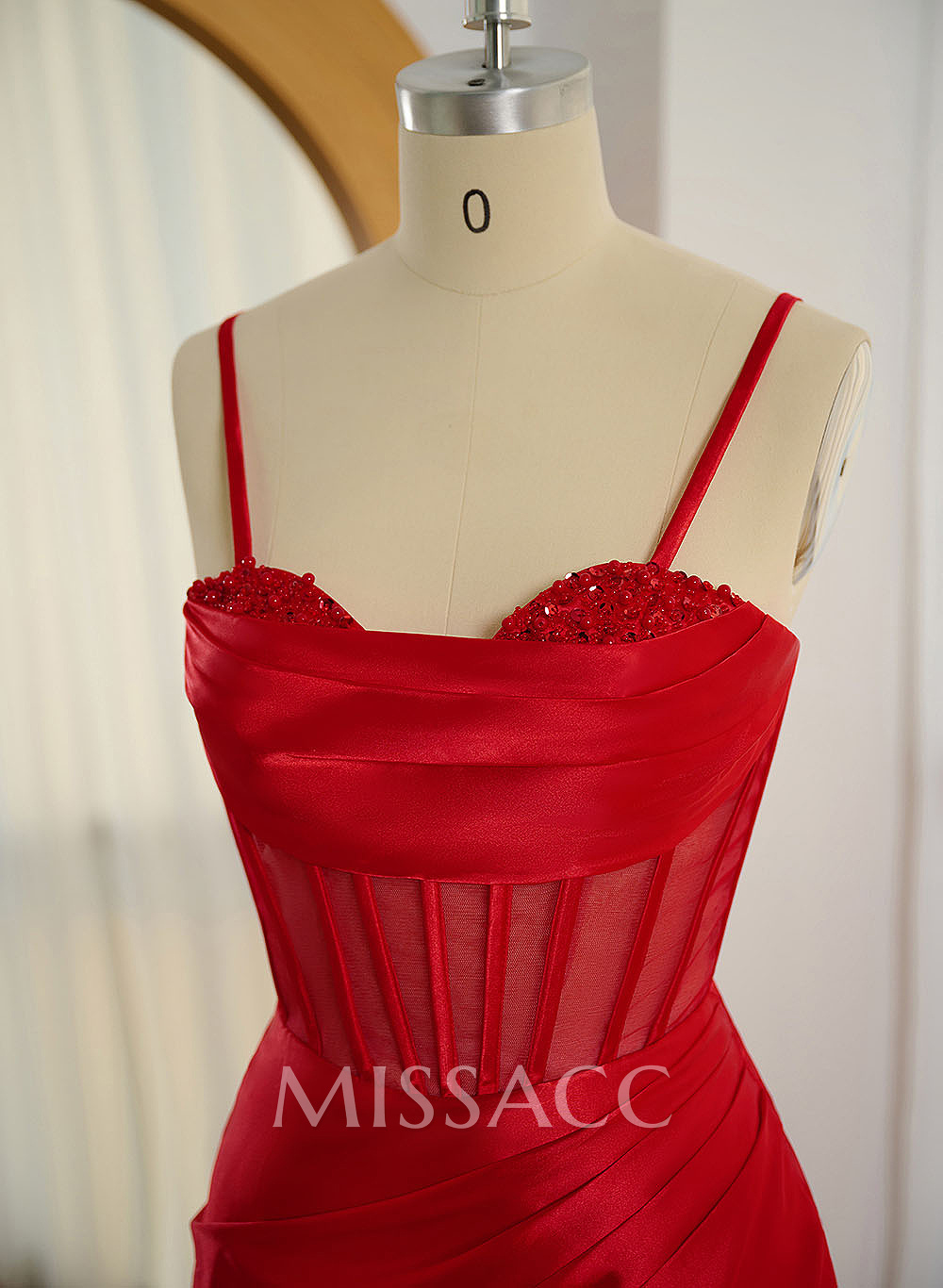 Sexy Sweetheart Sleeveless Silk Like Satin Lace Up Back Prom Dresses With High Split Sexy Sweetheart Sleeveless Silk Like Satin Lace Up Back Prom Dresses With High Split