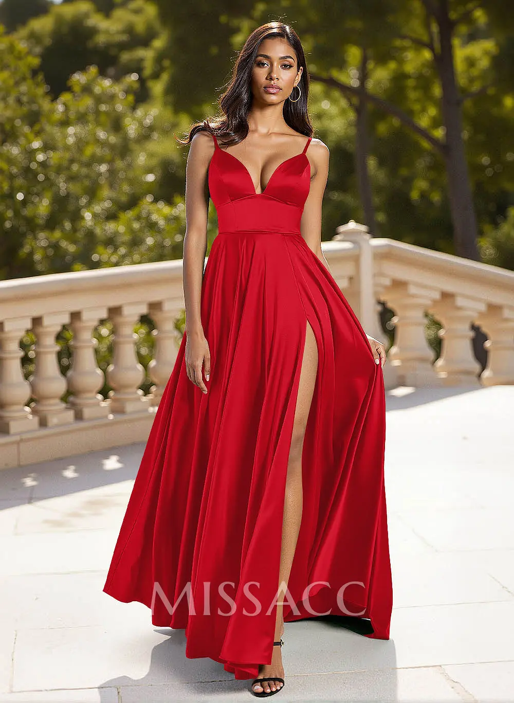fast shipping evening dresses Asymmetrical Sleeveless High Stretch Maxi Wedding Guest Dress