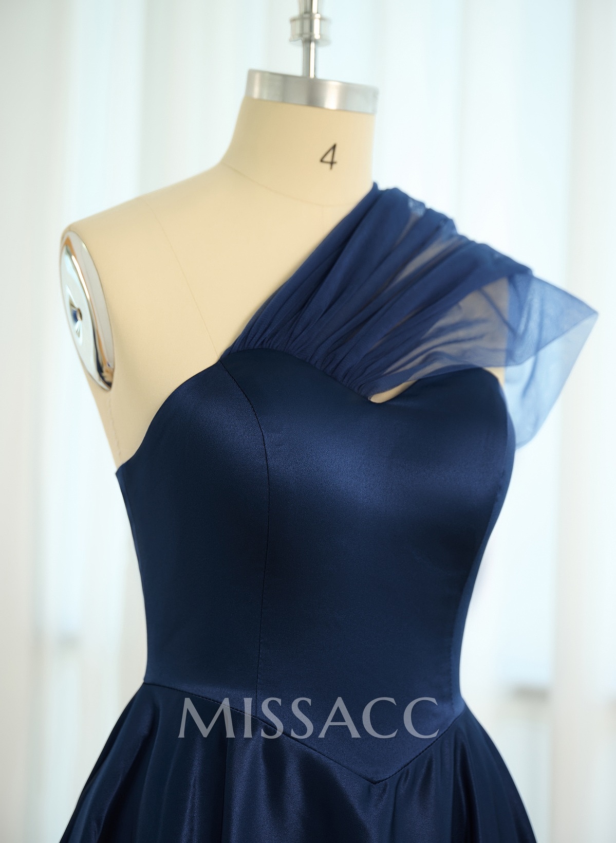 Whimsical A-Line One-Shoulder Satin Prom Dresses Whimsical A-Line One-Shoulder Satin Prom Dresses