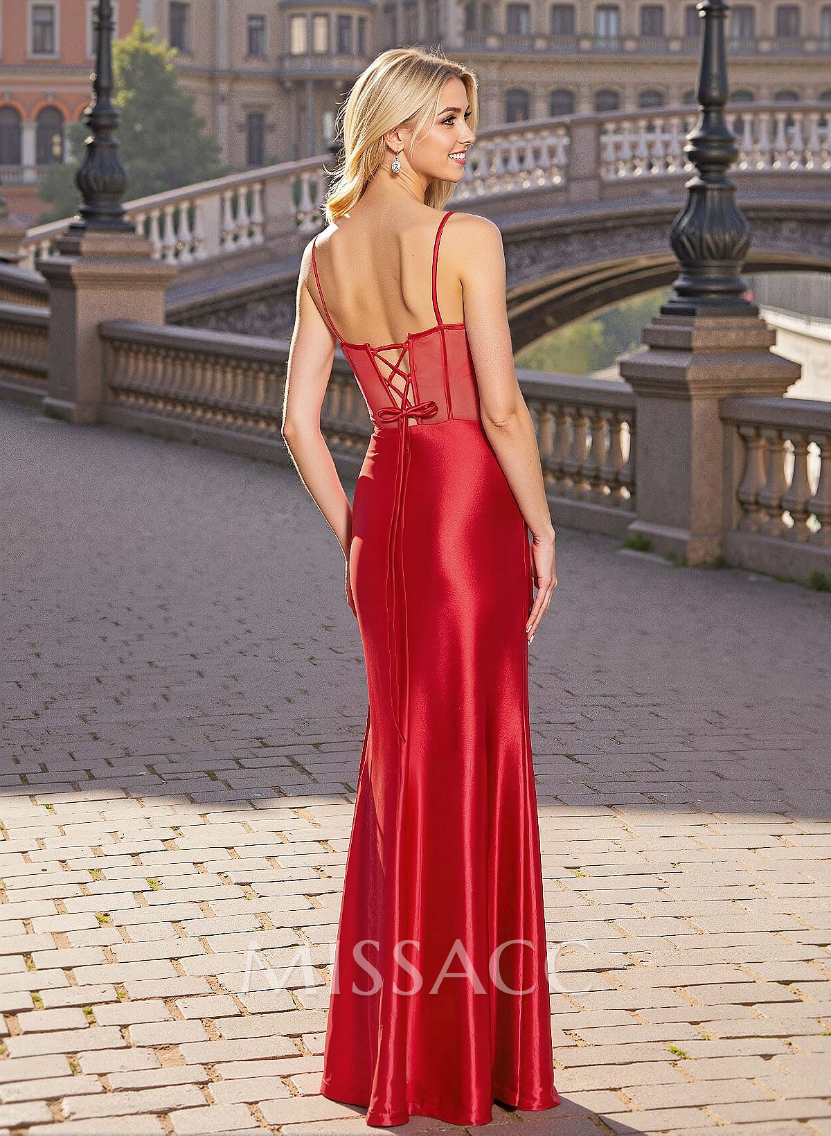 Seductive Sweetheart Sleeveless Prom Dresses With High Split