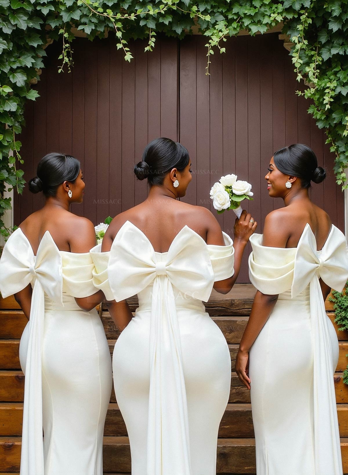 Sheath/Column Off-The-Shoulder Sleeveless Floor-Length Elastic Satin Bridesmaid Dresses