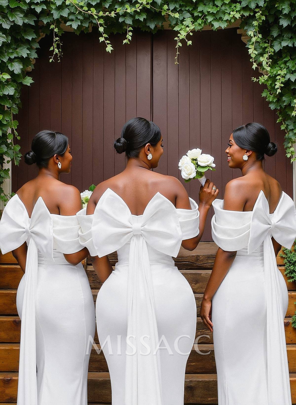 Sheath/Column Off-The-Shoulder Sleeveless Floor-Length Elastic Satin Bridesmaid Dresses Sheath/Column Off-The-Shoulder Sleeveless Floor-Length Elastic Satin Bridesmaid Dresses