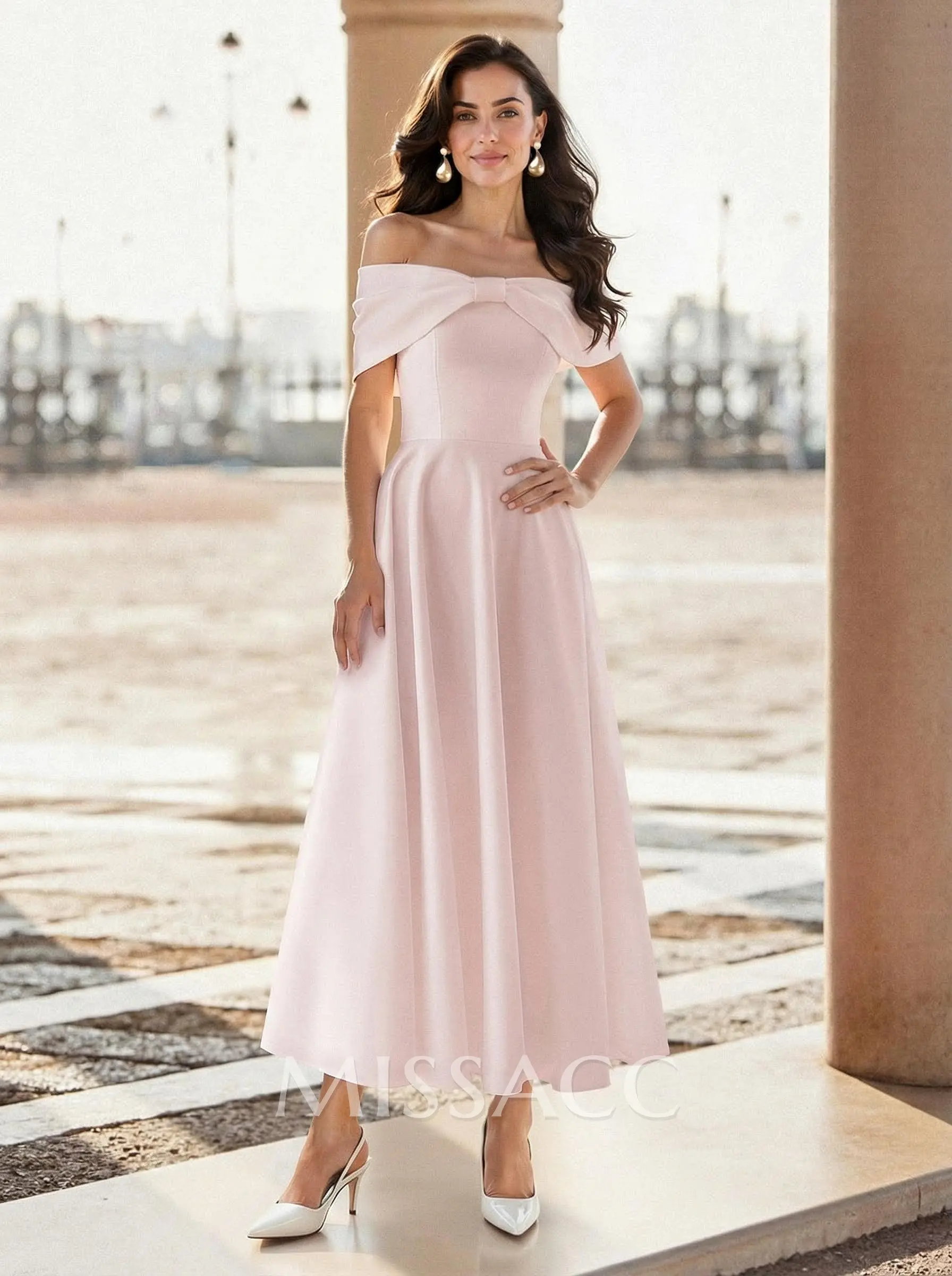 cocktail dress ankle length Lavetir Sheath/Column Strapless Ankle-Length Satin Christmas Dresses with Side Slit 2026