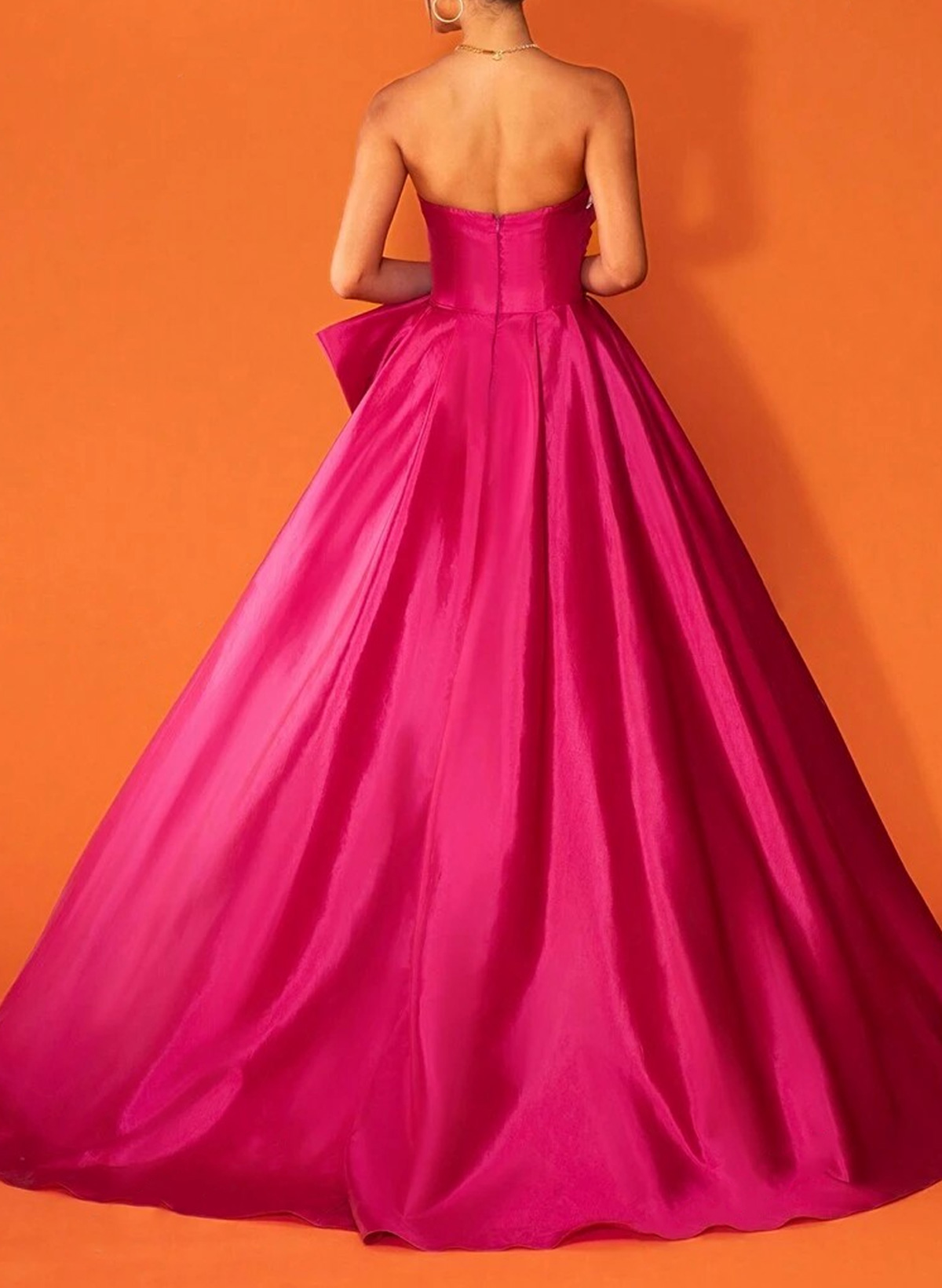 Elegant Sleeveless Sweep Train Taffeta Evening Dresses With Bow(s)/Sequins/High Split/Overskirt Dress