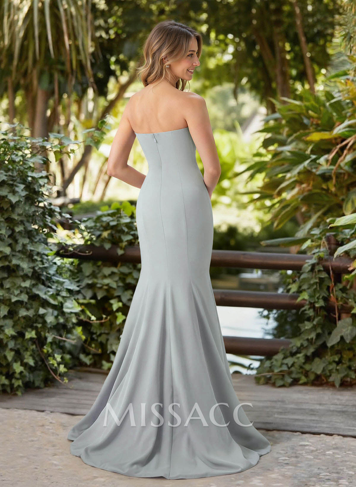 Trumpet/Mermaid Strapless Sleeveless Floor-Length Elastic Satin Evening Dresses