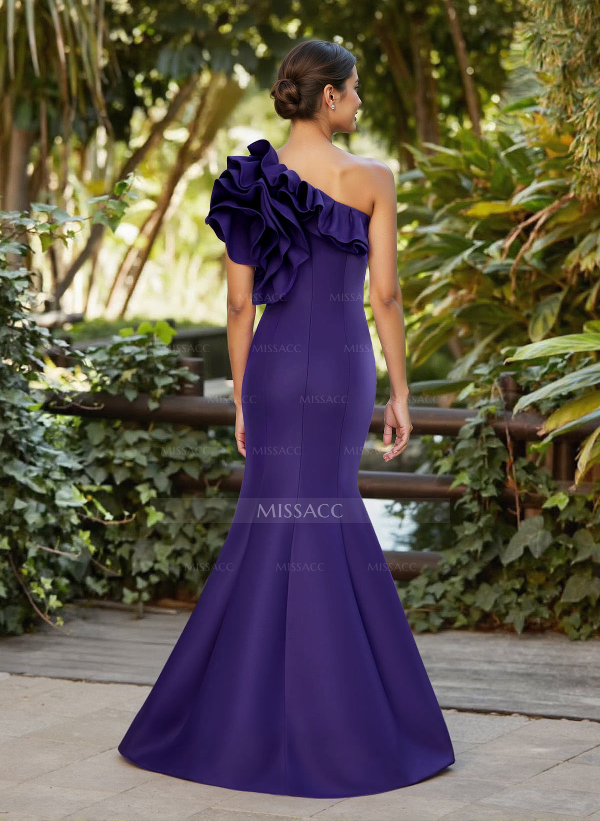 Trumpet/Mermaid One-Shoulder Sleeveless Floor-Length Satin Mother Of The Bride Dresses