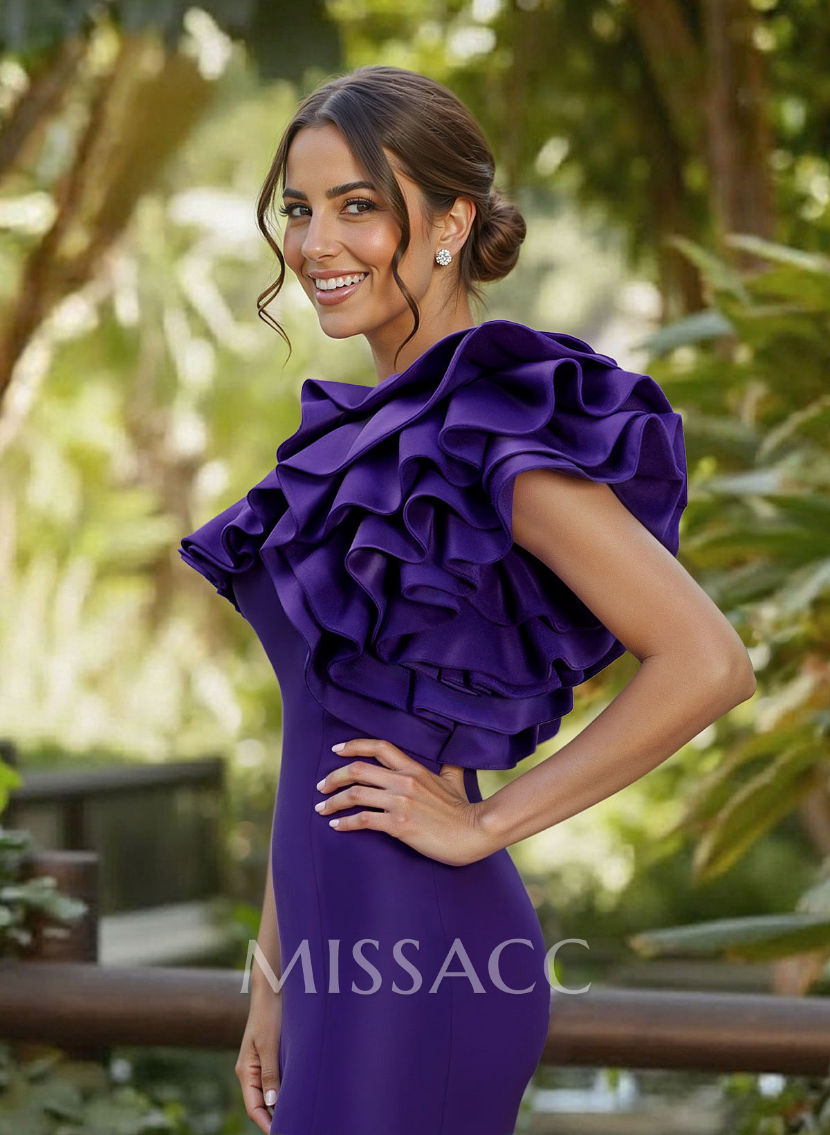 Trumpet/Mermaid One-Shoulder Sleeveless Floor-Length Satin Mother Of The Bride Dresses