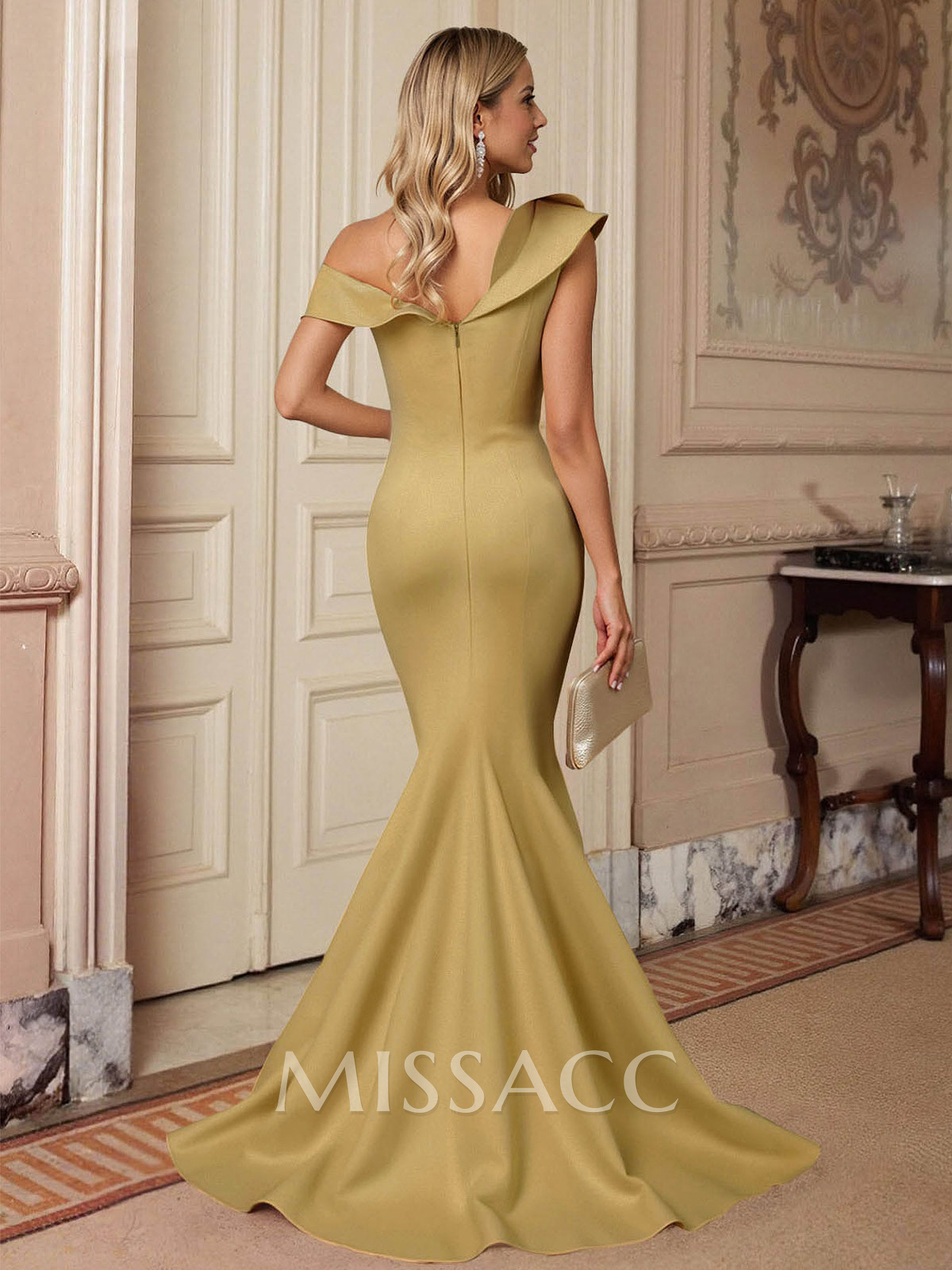 Trumpet/Mermaid Asymmetrical Sweep Train Elastic Satin Mother Of The Bride Dresses