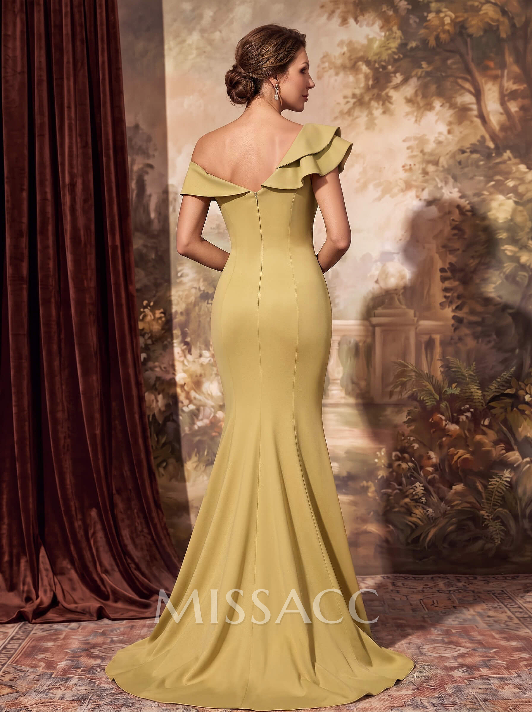 Trumpet/Mermaid Asymmetrical Sweep Train Elastic Satin Mother Of The Bride Dresses