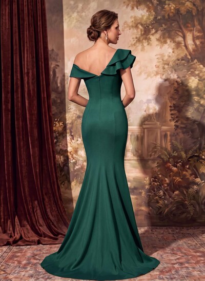 Trumpet/Mermaid Asymmetrical Sweep Train Elastic Satin Mother Of The Bride Dresses