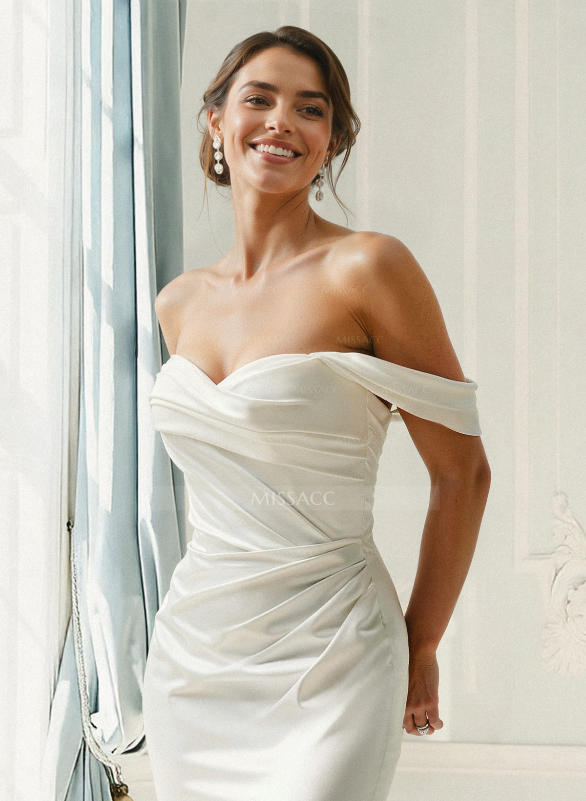 Trumpet/Mermaid Sweetheart Sleeveless Sweep Train Detachable Straps Wedding Dresses