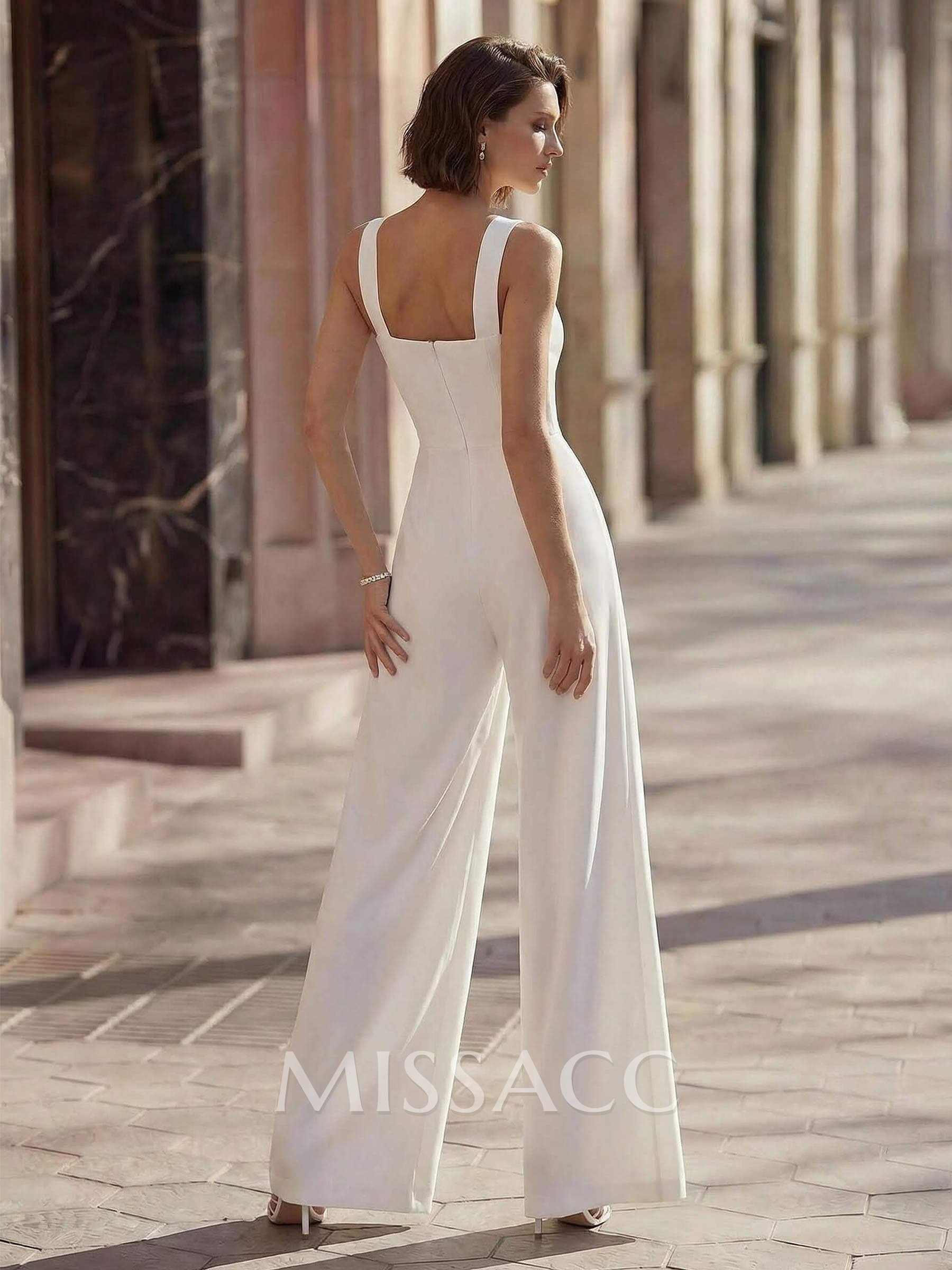 Jumpsuit Pantsuit Sweetheart Sleeveless Floor-Length Elastic Satin Evening Dresses With Jumpsuit Pantsuit Sweetheart Sleeveless Floor-Length Elastic Satin Evening Dresses With
