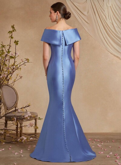 Trumpet/Mermaid Sleeveless Sweep Train Satin Evening Dresses