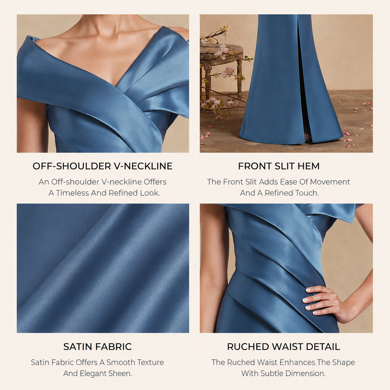 Trumpet Mermaid Off-The-Shoulder Sleeveless Sweep Train Satin