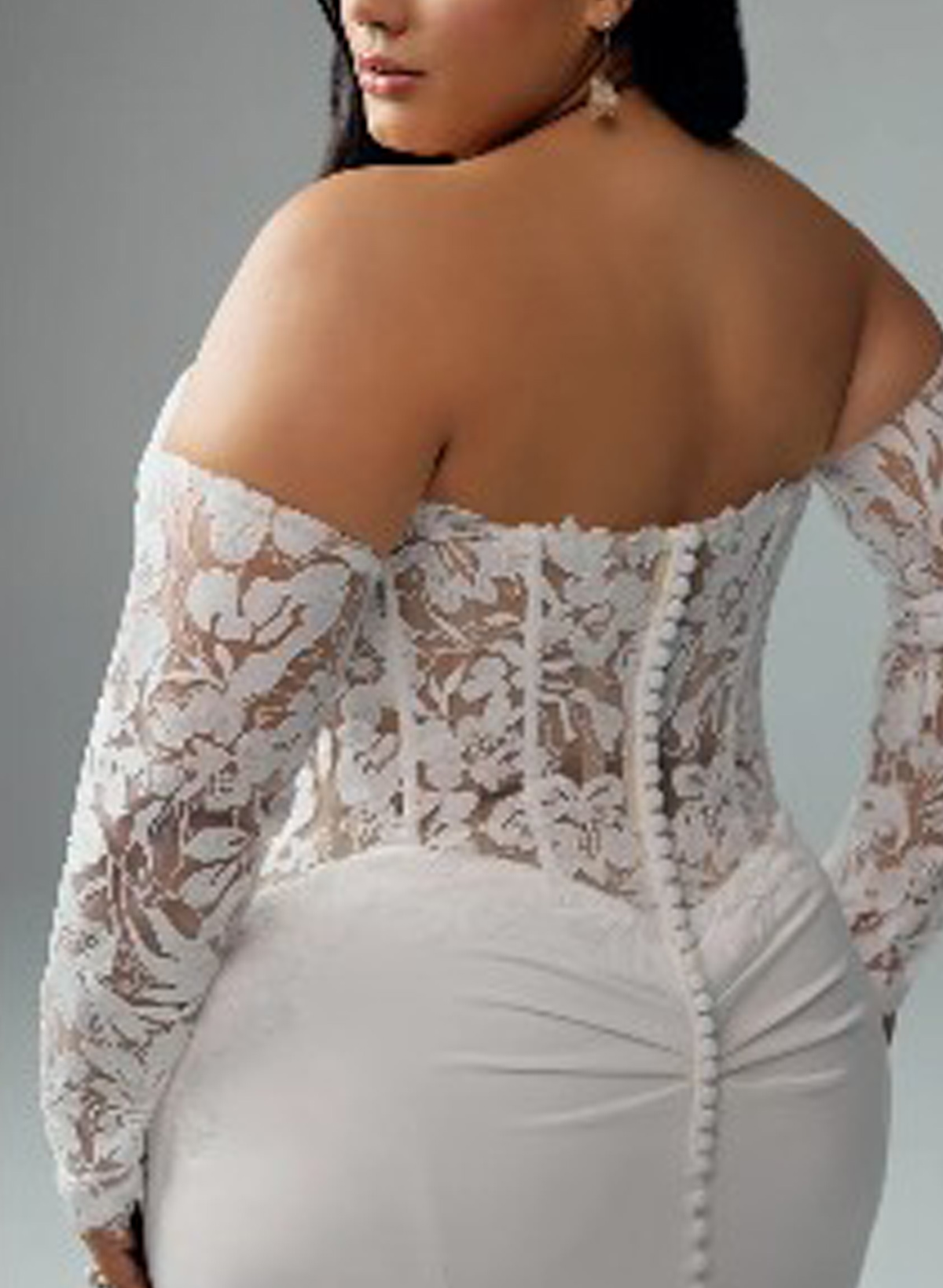 Trumpet Mermaid Bateau Neck Detachable Sleeves Court Train Lace Elastic Satin Wedding Dresses With Appliques Lace