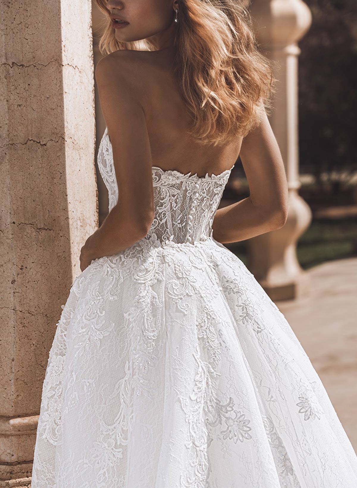 Trumpet/Mermaid Strapless Sleeveless Detachable Wedding Dresses With Detachable Skirt